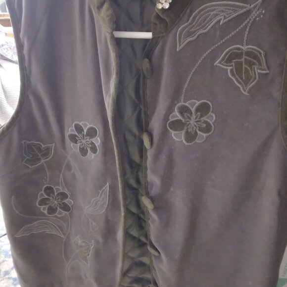 VintageJessica Holbrook Vest, Olive Green, Small - Picture 1 of 5